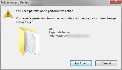 خطای Cannot Delete Folder 