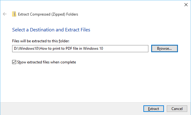 Extract Compressed (Zipped) Folders