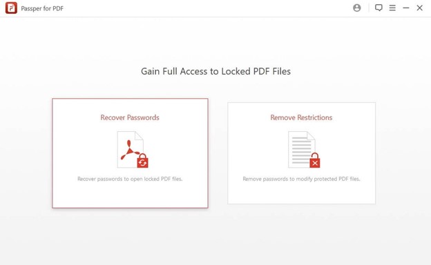 حذف رمز عبور از PDF Recover Password