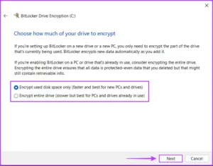 رمزگذاری با استفاده از BitLocker