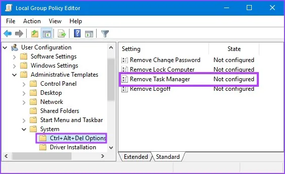 غیرفعال کردن Task Manager