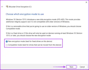 رمزگذاری با استفاده از BitLocker