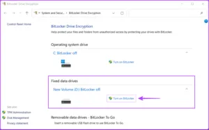 رمزگذاری با استفاده از BitLocker