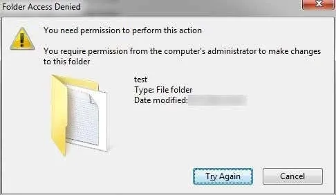 خطای Cannot Delete Folder