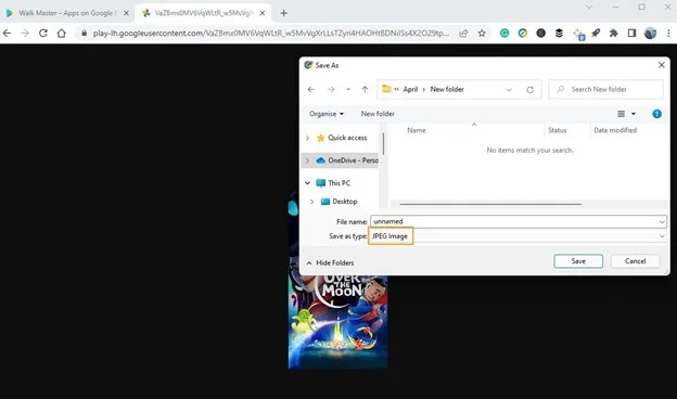 Save به صورت jpg