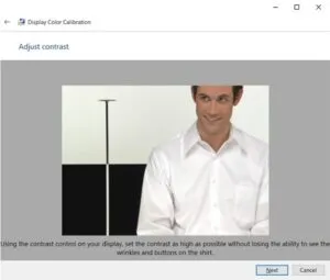 کالیبره کردن کنتراست را تنظیم کنید