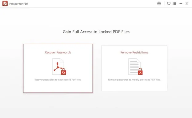 حذف رمز عبور از PDF Recover Password