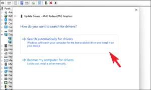 Search automatically for drivers