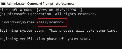 SFC/Scannow