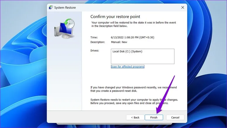 Finish A driver cannot load