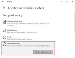 Run the troubleshooter