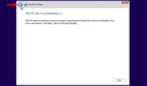 This PC can't run Windows 1