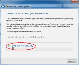 Type the recovery key