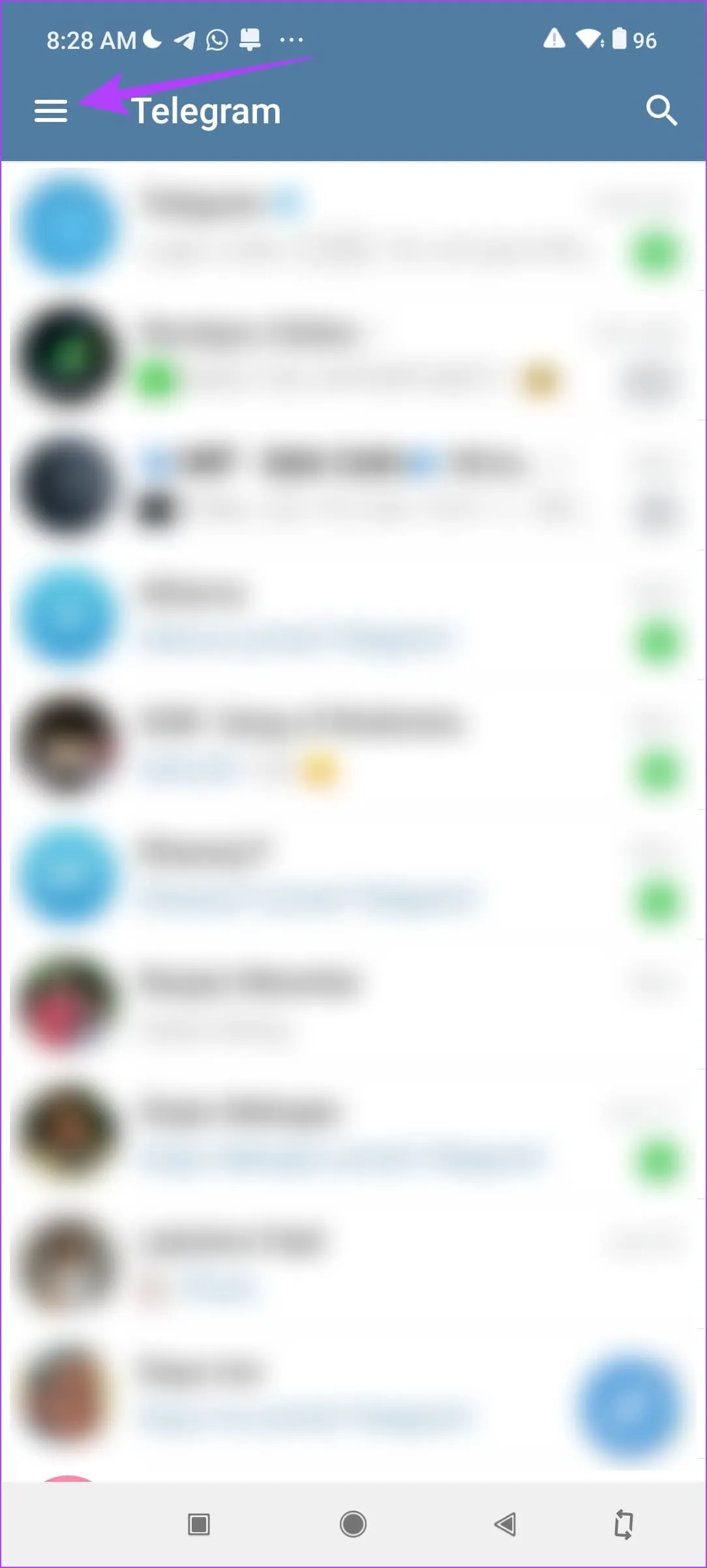 خاموش کردن صداهای مکالمه در تلگرام در اندروید