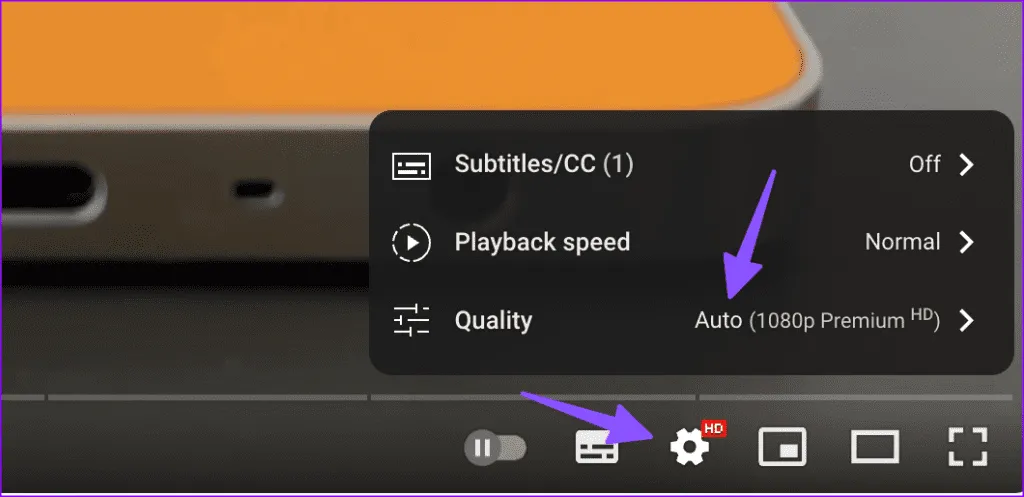 تغییر کیفیت ویدئو در یوتیوب